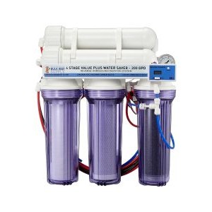 4 STAGE VALUE PLUS 200GPD WATER SAVER RO/DI SYSTEM - BULK REEF SUPPLY