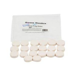 CERAMIC CORAL FRAG DISKS - 20 PACK - OCEANS WONDERS CERAMIC CORAL FRAG DISKS - 20 PACK - OCEANS WONDERS