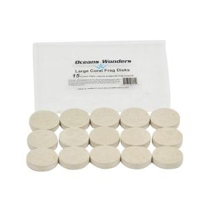 LARGE CORAL FRAG DISKS - 15 PACK - OCEANS WONDERS LARGE CORAL FRAG DISKS - 15 PACK - OCEANS WONDERS