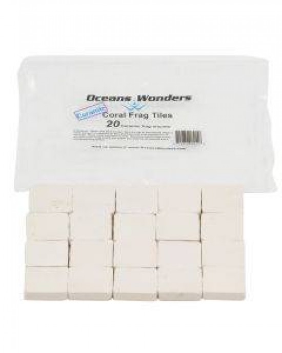 OCEANS WONDERS CERAMIC CORAL FRAG TILES - 20 PACK OCEANS WONDERS CERAMIC CORAL FRAG TILES - 20 PACK