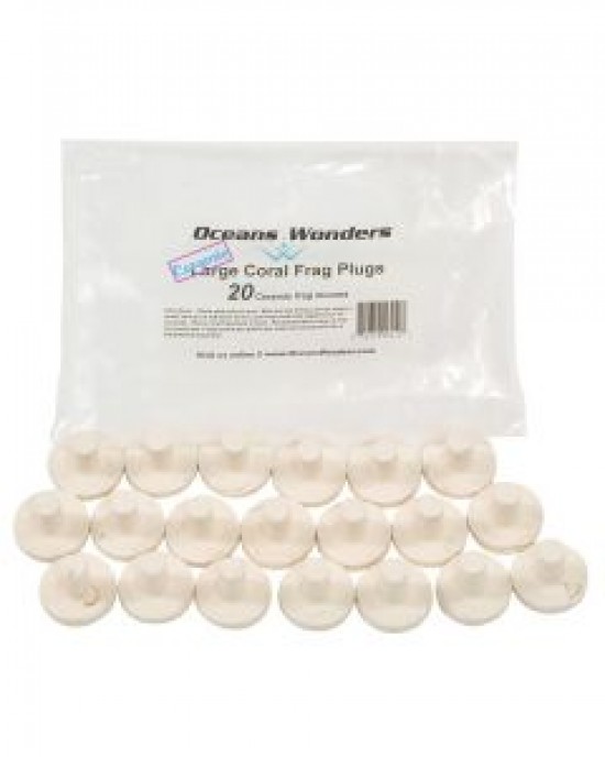 OCEANS WONDERS LARGE CERAMIC CORAL FRAG PLUGS - 20 PACK OCEANS WONDERS LARGE CERAMIC CORAL FRAG PLUGS - 20 PACK