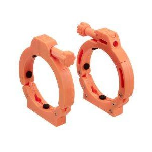 UV STERILIZER MOUNTING CLAMPS (2-PACK) - ORANGE - NEAT AQUATICS