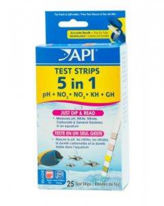 5 IN 1 AQUARIUM TEST STRIPS - API