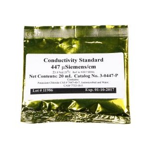 NEPTUNE SYSTEMS CONDUCTIVITY CALIBRATION SOLUTION - 447 MICROSIEMENS